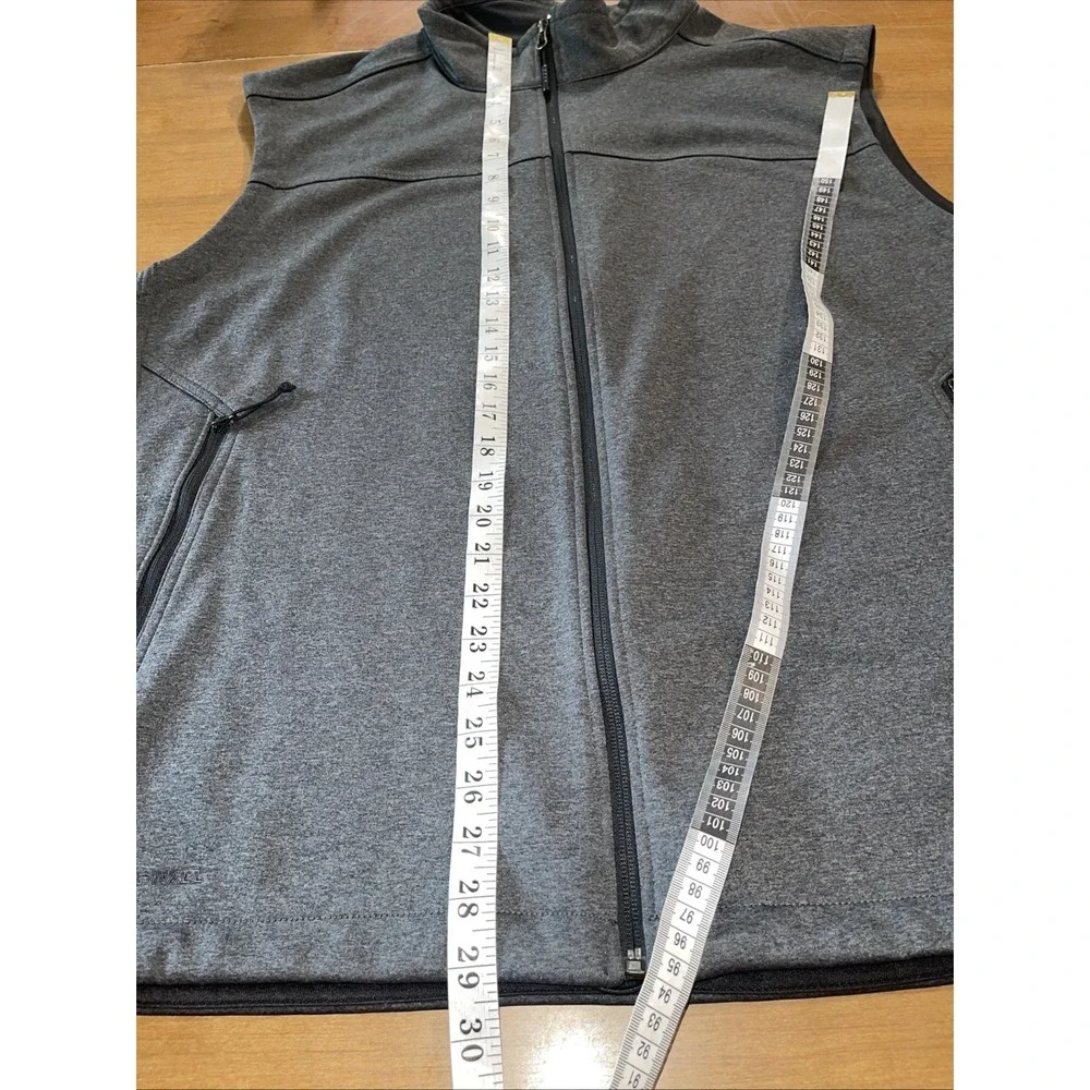 The North Face Windwall Vest Men 3XL Gray Heather Full Zip Pockets Hiking Preppy